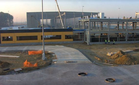 The intermodal combi terminal's construction goes at a good pace