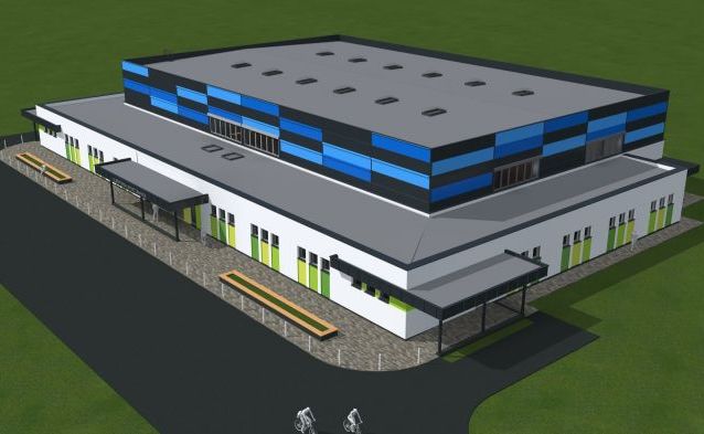 A new sports hall is being erected at Albertirsa