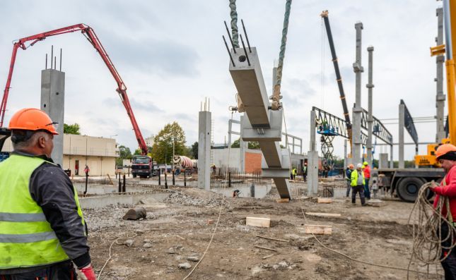 The pillars are being erected already