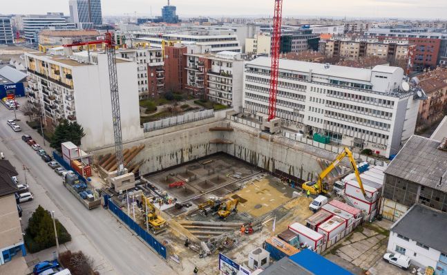 Szerkezetépítéssel folytatódik az NMHH új székházának kivitelezése