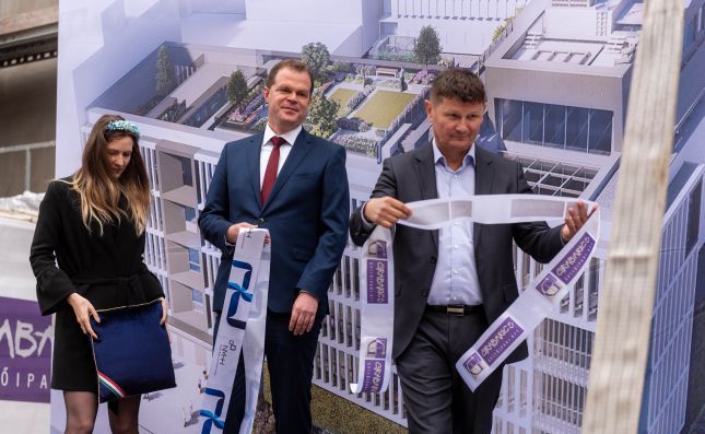 Topping out ceremony of one of Europe's most sophisticated telecommunication metering complexes